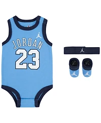 Jordan Baby Boys and Baby Girls Mesh Jersey Gift Box, 3 Piece Set