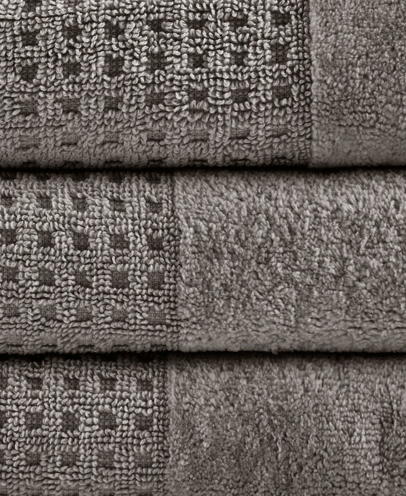 Madison Park Spa Waffle Jacquard Luxury Combed Cotton 6-Pc. Bath Towel Set