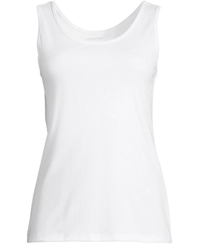Lands' End Women's Plus Cotton Tank Top