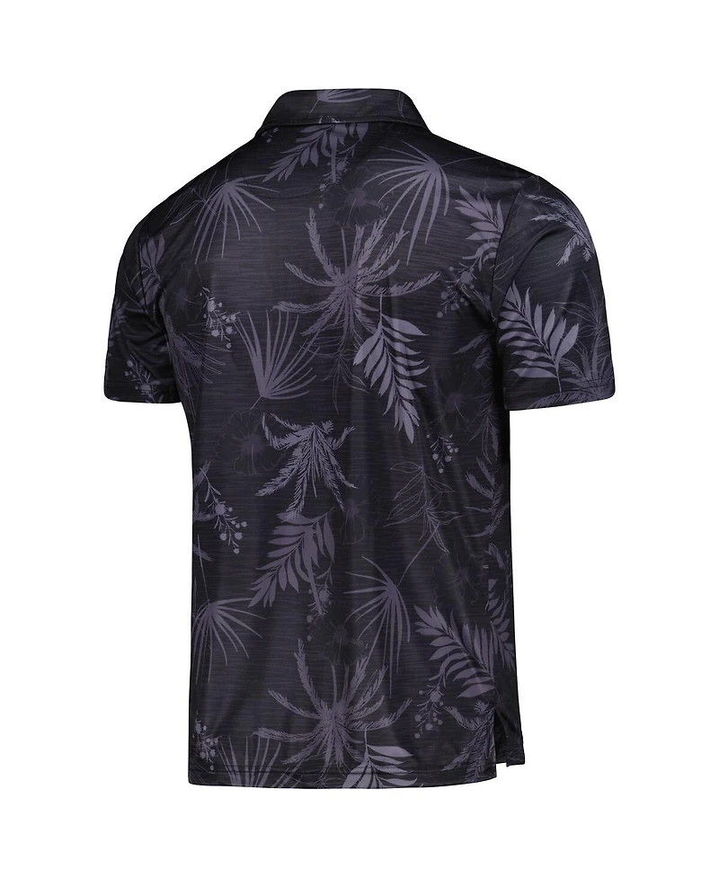 Men's Colosseum Black Iowa Hawkeyes Palms Team Polo Shirt