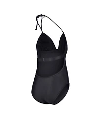 Women's G-iii 4Her by Carl Banks Black Miami Hurricanes Full Count One-Piece Swimsuit