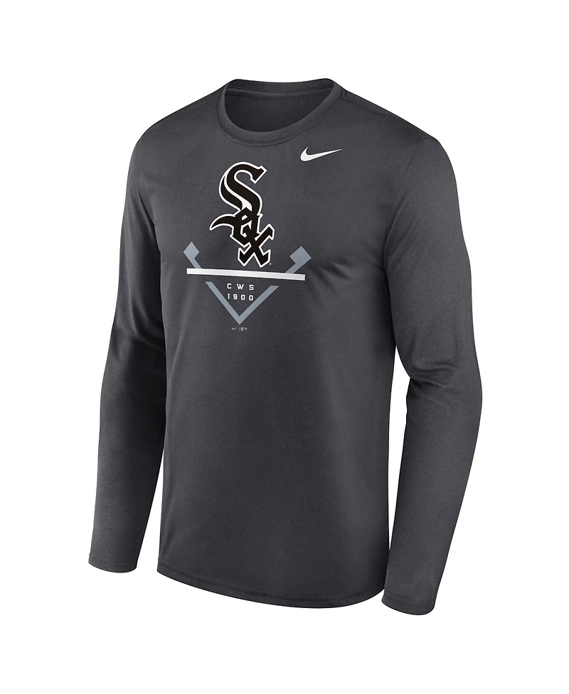 Men's Nike Anthracite Chicago White Sox Icon Legend Performance Long Sleeve T-shirt