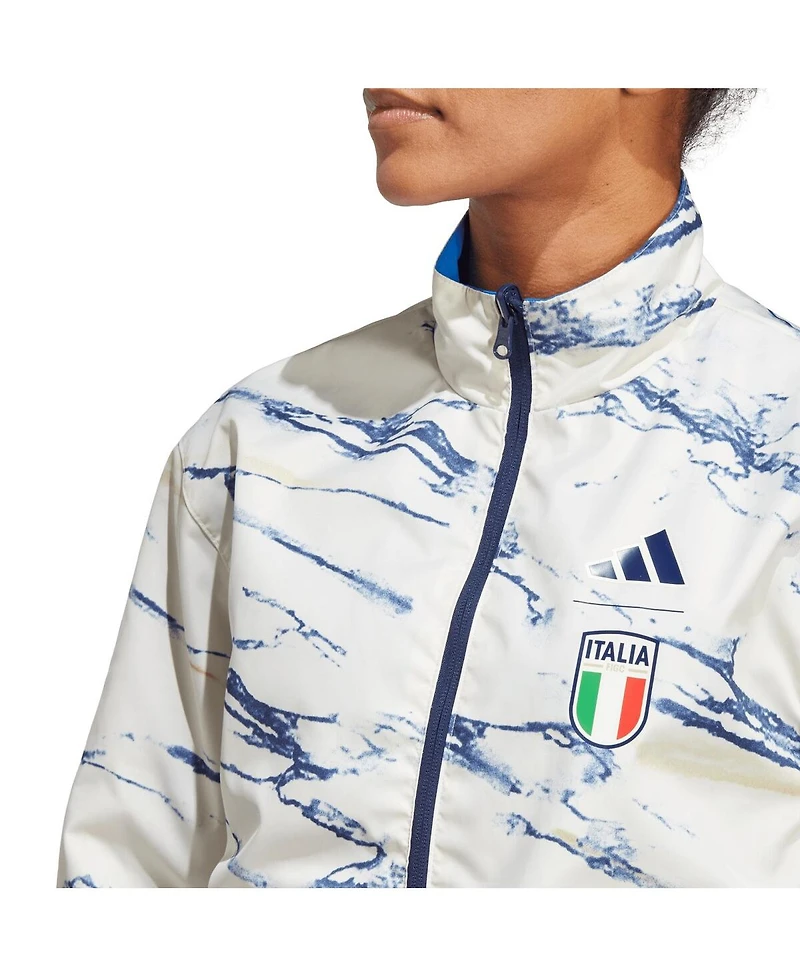 Women's adidas Blue Italy National Team Anthem Reversible Full-Zip Jacket