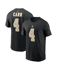 Men's Nike Derek Carr Black New Orleans Saints Player Name and Number T-shirt