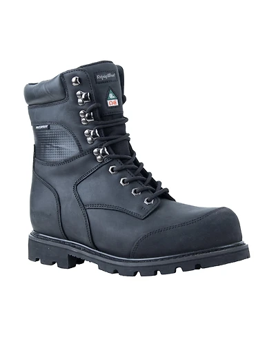 RefrigiWear Men's Platinum Leather Insulated Boots - Waterproof, Slip-Resistant, -30°F Comfort Rating, Durable Cold Weather Work Footwear