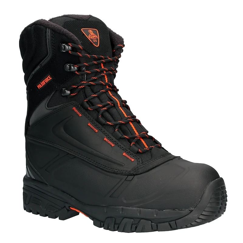 RefrigiWear Men's Polar Force Max Waterproof Insulated 8-Inch Leather Work Boots