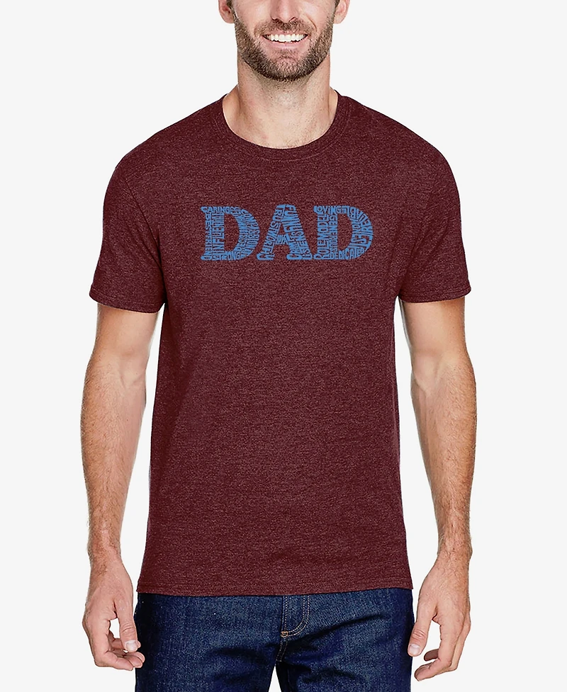 La Pop Art Men's Premium Blend Dad Word Short Sleeve T-shirt