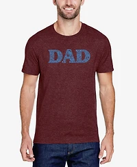 La Pop Art Men's Premium Blend Dad Word Short Sleeve T-shirt