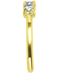 Giani Bernini Cubic Zirconia Three Stone Toe Ring in 18k Gold-Plated Sterling Silver, Created for Macy's