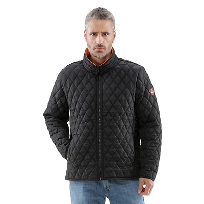 RefrigiWear Men's Lightweight Diamond Quilted Jacket Versatile Fall Jacket, Warm Layered Outerwear