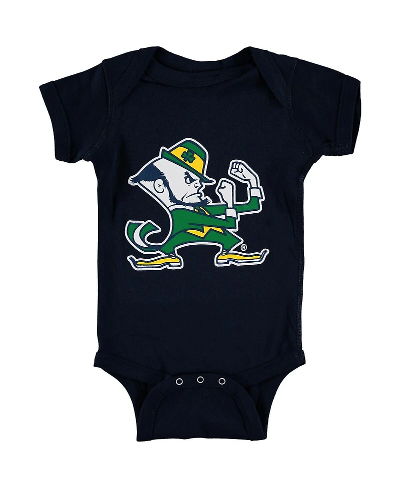 Infant Boys and Girls Navy Notre Dame Fighting Irish Big Logo Bodysuit