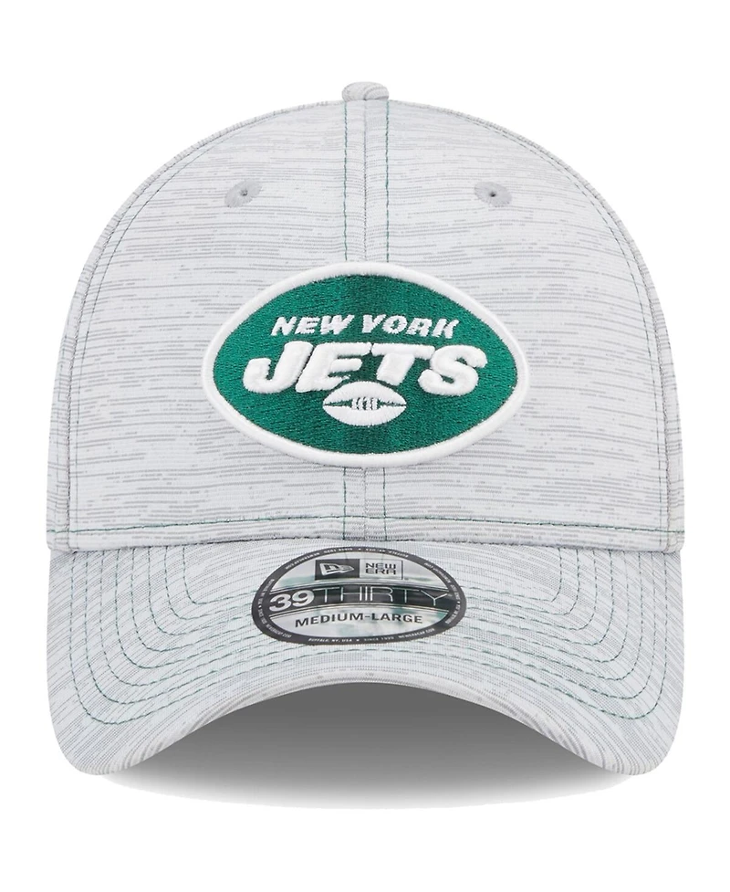 Men's New Era Gray York Jets Speed 39THIRTY Flex Hat