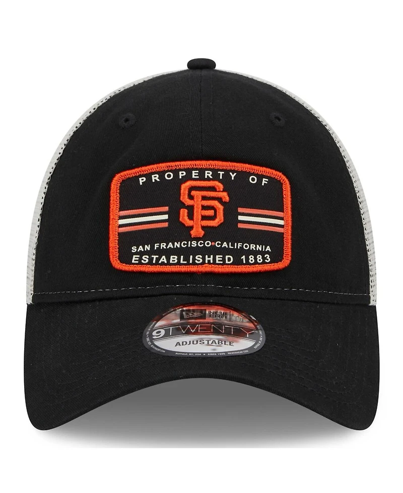 Men's New Era Black San Francisco Giants Property Trucker 9TWENTY Snapback Hat