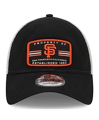 Men's New Era Black San Francisco Giants Property Trucker 9TWENTY Snapback Hat