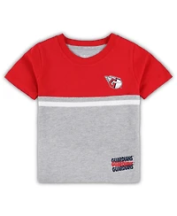 Toddler Boys and Girls Navy, Red Cleveland Guardians Batters Box T-shirt Pants Set