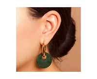 Women's Donut Charm Chunky Hoop Earrings