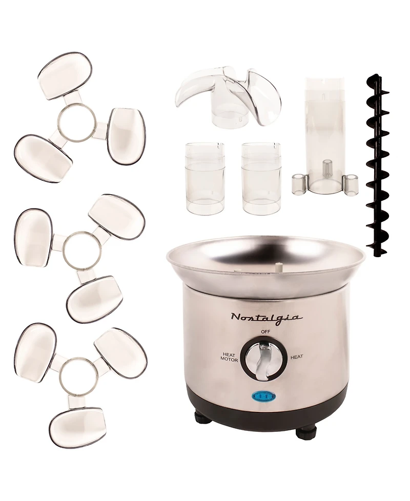 Nostalgia 2 Pound Stainless Steel Cascading Fondue Fountain Chocolate, Bbq Sauce, Ranch, Nacho Cheese, Buffalo Sauce