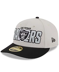 Men's New Era Stone, Black Las Vegas Raiders 2023 Nfl Draft Low Profile 59FIFTY Fitted Hat