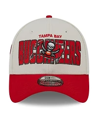Men's New Era Stone, Red Tampa Bay Buccaneers 2023 Nfl Draft 39THIRTY Flex Hat