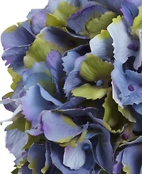 Nearly Natural Blooming Hydrangea Artificial Arrangement in Vase