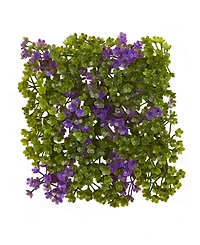 Nearly Natural 6x6" Purple and Green Clover Mat, Set of 12