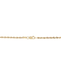 Lightweight 14k Gold Diamond-Cut Rope Chain 20" Necklace (2-1/2mm)