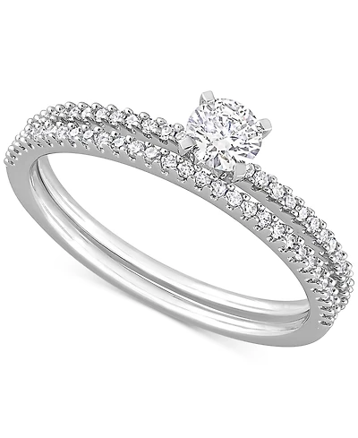 Diamond Bridal Ring Set (1/2 ct. t.w.) 14k White Gold