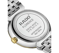 Rado Women's Swiss Florence Classic Diamond (1/20 ct. t.w.) Two-Tone Stainless Steel Bracelet Watch 30mm
