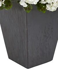 Nearly Natural Geranium Artificial Plant in Slate Plater Uv Resistant