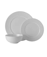 Mikasa Lux Bone China 12 Piece Dinnerware Set, Service for 4