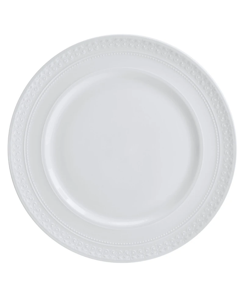 Mikasa Embossed Crown Bone China 18 Piece Dinnerware Set, Service for 6