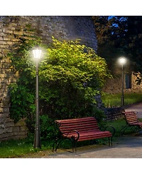 Outsunny 94.5" Solar Lamp Post Light with Auto Sensor Control,