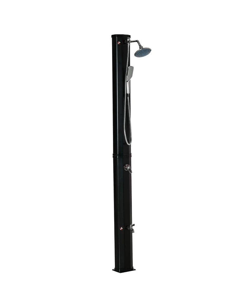Outsunny Outdoor Solar-Powe Sding Shower with Temperature Adjustment