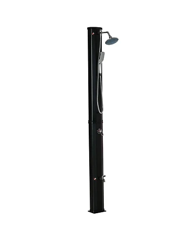 Outsunny Outdoor Solar-Powe Sding Shower with Temperature Adjustment