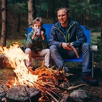 Outsunny 2 Person Camping Couch, Double Folding Chair w/ Cupholders