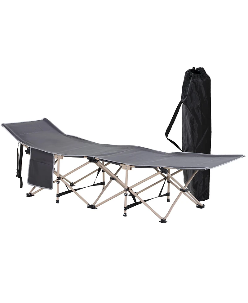 Outsunny Folding Camping Cot, Outdoor Portable Camping Sleeping Bed,