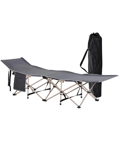 Outsunny Folding Camping Cot, Outdoor Portable Camping Sleeping Bed,