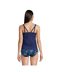 Lands' End Petite Adjustable V-neck Underwire Tankini Swimsuit Top Straps