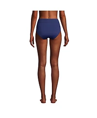 Lands' End Petite Tummy Control High Waisted Bikini Swim Bottoms