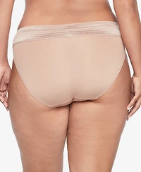 Warners No Pinching Problems Dig-Free Comfort Waist with Lace Microfiber Hi-Cut 5109