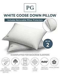 Pillow Guy 100% Certified Rds White Goose Down Firm Density 2-Pack Pillows
