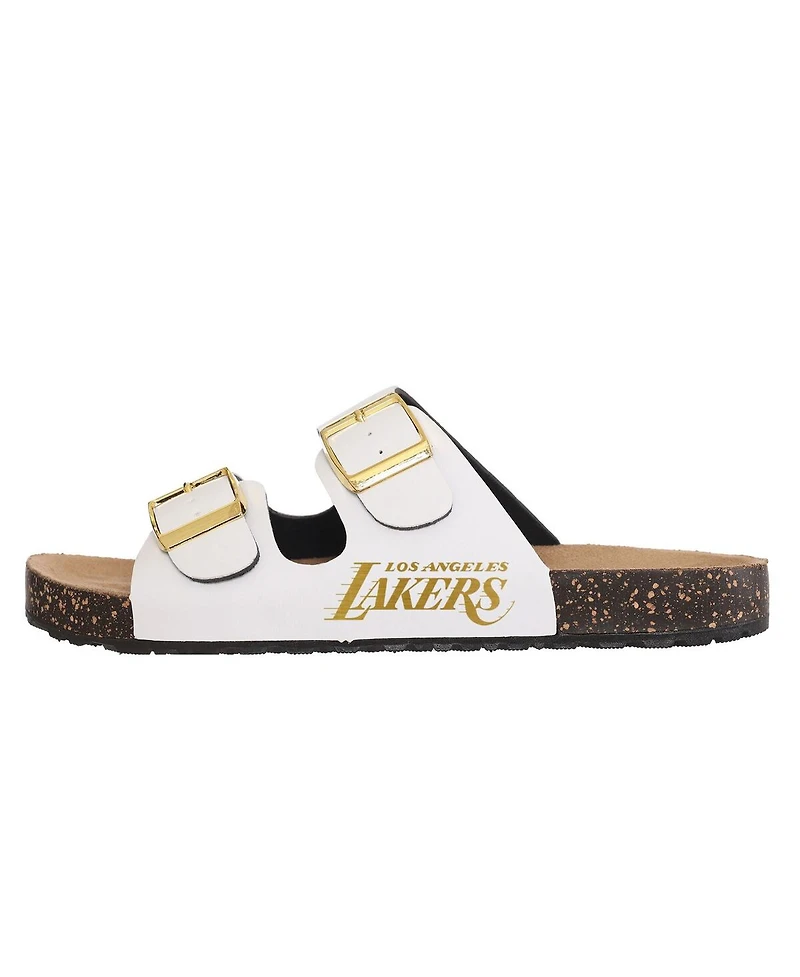 Women's Foco Los Angeles Lakers Double-Buckle Sandals