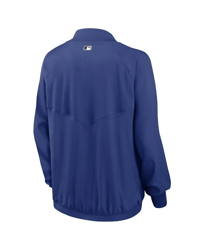 Women's Nike Royal Kansas City Royals Authentic Collection Team Raglan Performance Full-Zip Jacket
