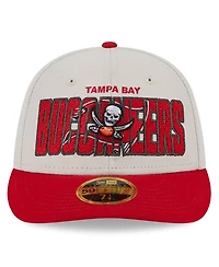 Men's New Era Stone, Red Tampa Bay Buccaneers 2023 Nfl Draft Low Profile 59FIFTY Fitted Hat