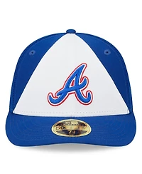 Men's New Era White and Royal Atlanta Braves 2023 City Connect Low Profile 59FIFTY Fitted Hat