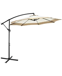Outsunny 10' Cantilever Umbrella Offset Patio Umbrella w/ Cross Base,