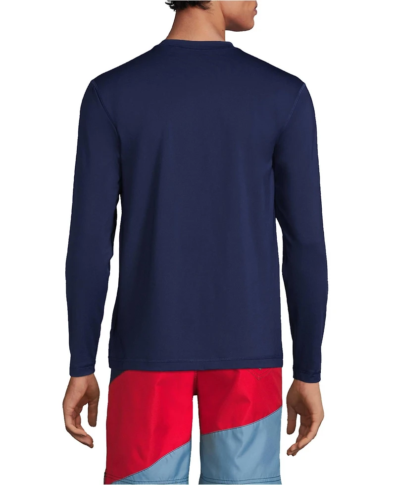 Lands' End Big & Tall SunShade Upf 50 Long Sleeve Swim Tee Cooling Rash Guard