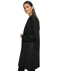 Tommy Hilfiger Women's Fuaux-Suede Long-Sleeve Topper Jacket
