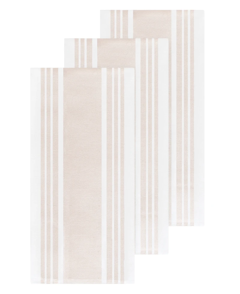 All-Clad Stripe Dual Sided Woven Kitchen Towel, Set of 3