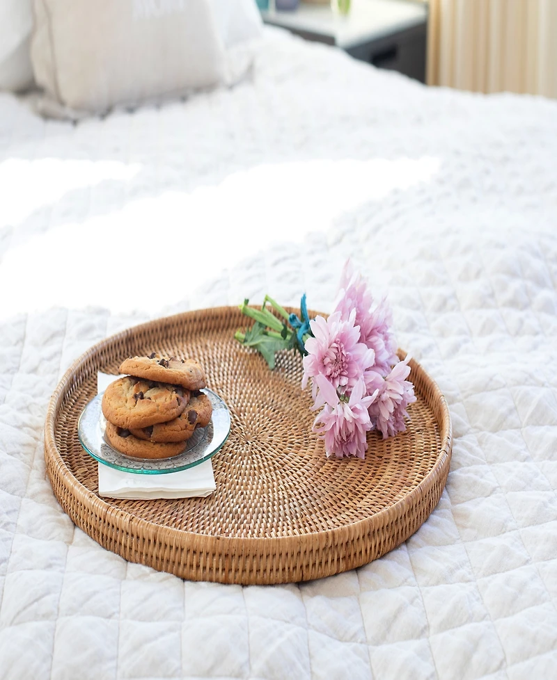 Artifacts Rattan Round Flat Tray